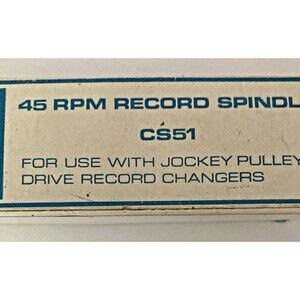 Vintage BSR CS51 45 RPM Record Changer Stacking Spindle Adapter Turntable